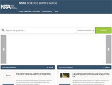 Tablet Screenshot of nstasciencesupplyguide.com